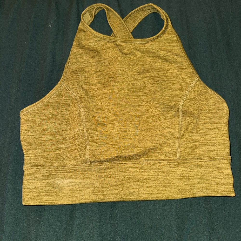 JoyLab High-Neck Seamless Sports Bra in Olive